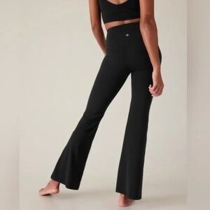 Athleta Elation Flare Pant Black High Rise Wide Leg Leggings Size XXS
